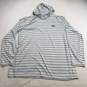 Marsh Wear Men's Striped Long Sleeve Hoodie Lightweight Performance Shirt XXL